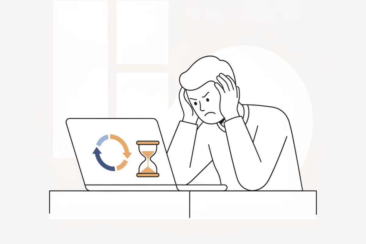 表示の遅いサイトの読み込みを待たされ離脱しかける利用者