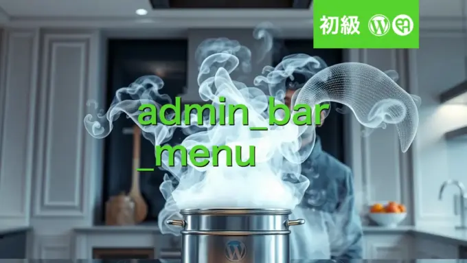 WordPress 3分間フッキング：管理バーをスッキリさせる方法