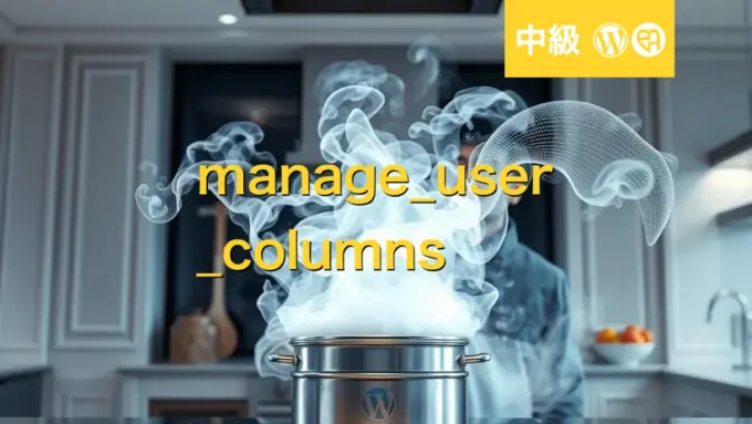 WordPress 3分間フッキング：ユーザー一覧をカスタマイズする方法