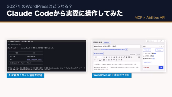 2027年のWordPressはどうなる？Claude Codeから実際に操作して見えた5つの変化
